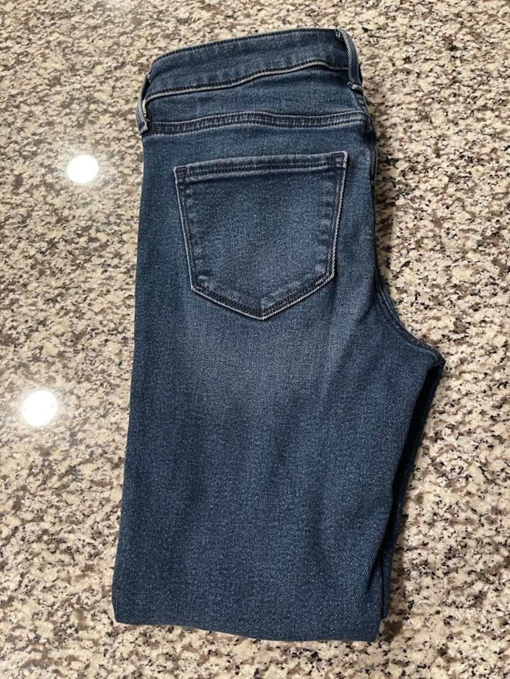 Old Navy Dark Wash Skinny Jeans with Frayed Hem - Picture 14 of 16